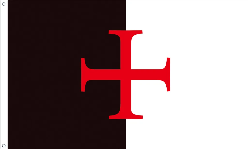 celtic cross flag - black and white - 3' x 5' printed