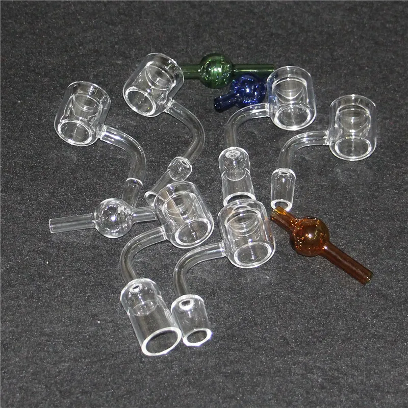 Smoking Set of Thermal Quartz Banger Nail with double bucket, matched real quartzs carb cap,10mm/14mm/19mm male/female quart nails