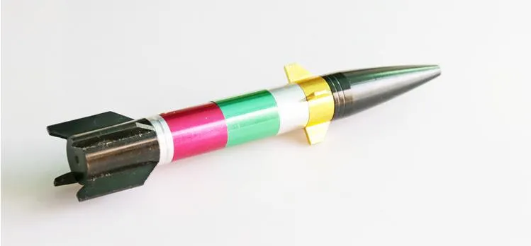 Assemblage détachable de tuyau de missile métallique de type fusée, tuyau portable