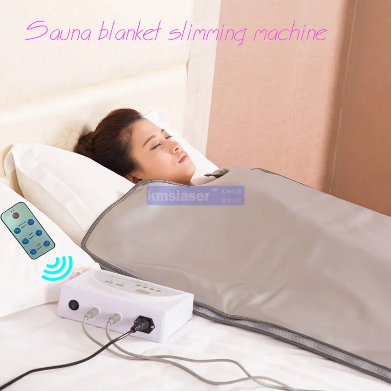 A mais vendida 2 Zonas FAR INFRARED BODY SLIMMING Sauna cobertor terapia de aquecimento Slim Bag SPA PERDA DE PESO máquina de desintoxicação