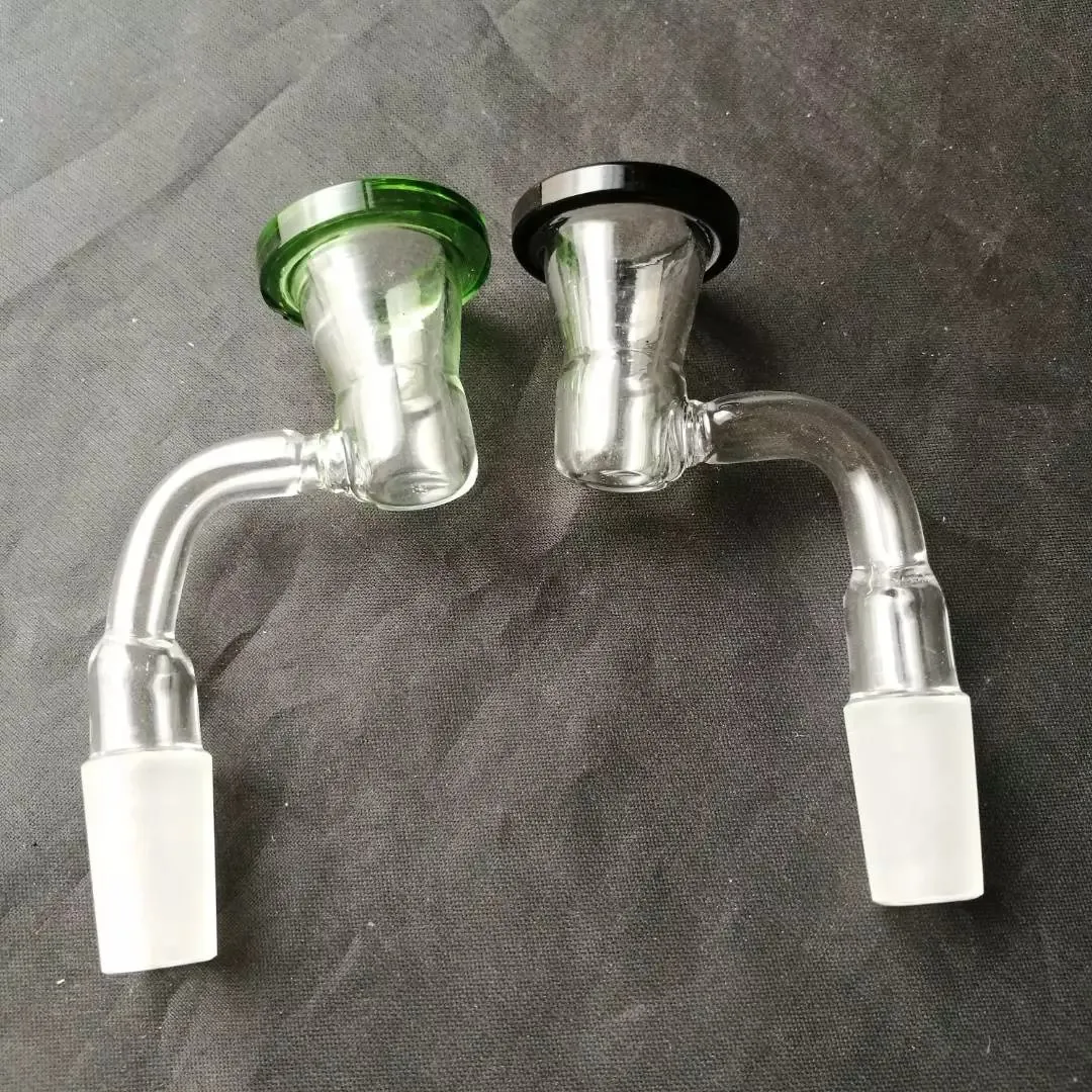 Meerkleurige diter bitadapter Bongs accessoires, glazen waterpijp rokende buizen percolator glazen bongs olieverbrander waterpijpen olieligingen rook