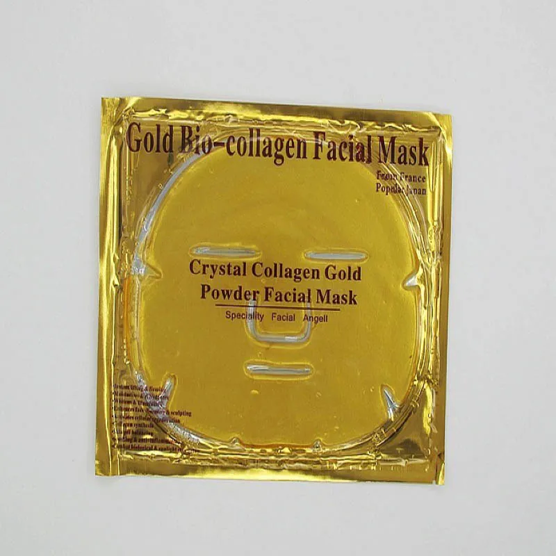 2015 HotSale Gold Bio-Collagen Facial Mask Crystal Gold Powder Collagen Facial Mask Moisturizing Anti-Aging Face Mask 