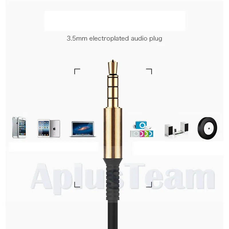 1 m 3.5mm flexible Aux Câble Audio Jack Plaqué Or 90 Degrés Angle Droit Ligne Cordon Stéréo Pour iphone Voiture Écouteur Tablet PC
