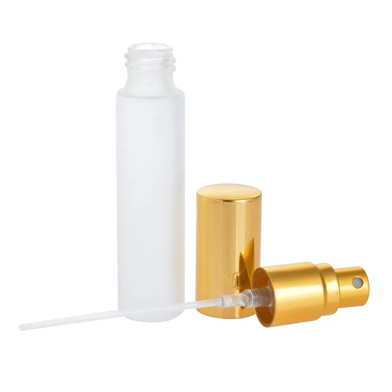 Bouteille de parfum rechargeable en verre de glaçage portable de 5 ml 10 ml avec atomiseur en aluminium étui de parfum vide F20171331