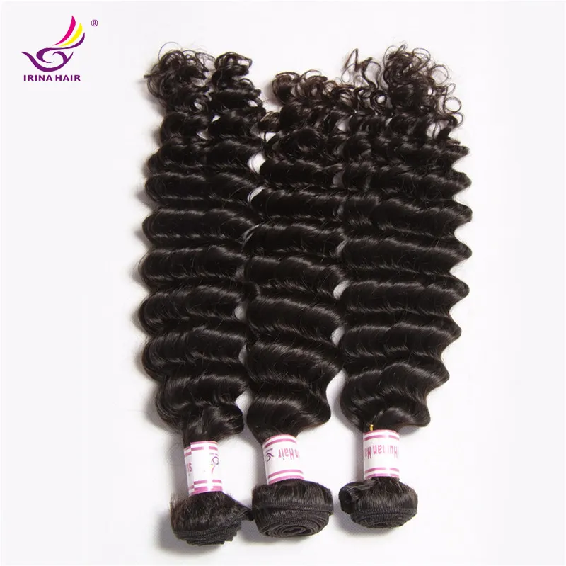 20% Off 2017 new arrival Dyeable Peruvian Malaysian Brazilian Virgin Hair Deep curly Wave 5 Bundles/ Human Hair extension