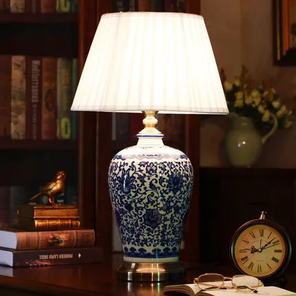 Modern Dimmable Chinese Blue And White Porcelain Ceramic Desk Lamp With China Flower Design For Indoor Home Use In Bedroom Living Room Bedside Or Table Light From Umsannagu 281.41 DHgate.Com