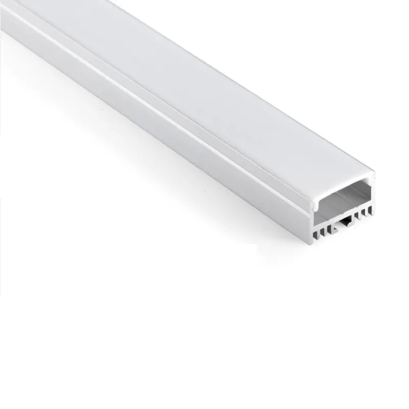 50 X 1M conjuntos de perfis de alumínio / lote anodizado prata para tiras de LED e 16 milímetros de largura profunda u canalizar para tecto ou parede lâmpada