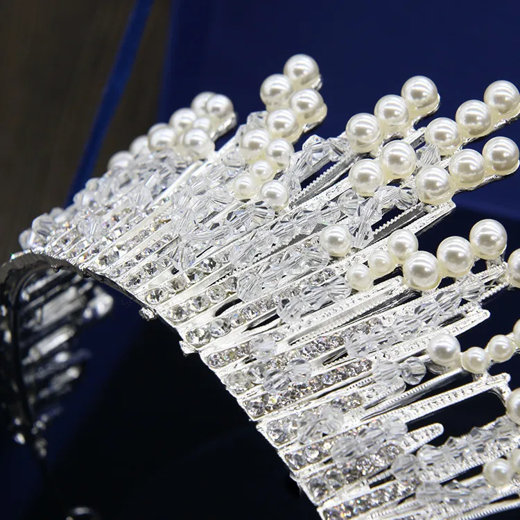 Tiara Crown Rhinestone Bridal Hair Accessories 신부 헤드 ​​피스 크라운 웨딩 헤드 드레스 액세서리 대회 대회 크라운 6033782