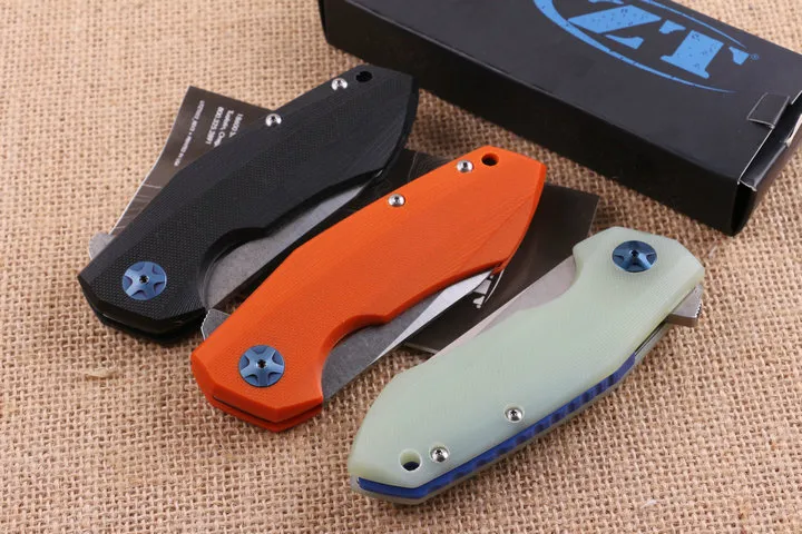 Sıfır tolerans ZT 0456 D2 Taktik Katlanır Bıçak G10 Kamp Avcılık Hayatta Kalma Çakı Askeri Yardımcı EDC Flipper Rulman EDC