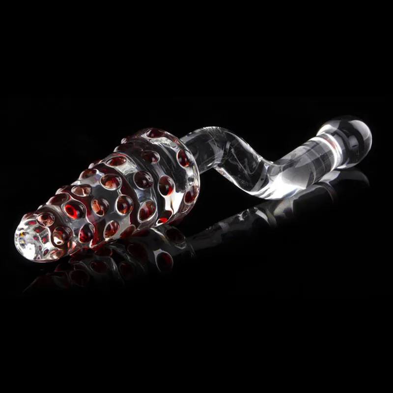 Pyrex Dildo Glas Speeltjes voor Vrouwen Kunstmatige Penis Lul Kristal Anale Butt Plug Prostaat Massage Masturbator6141994