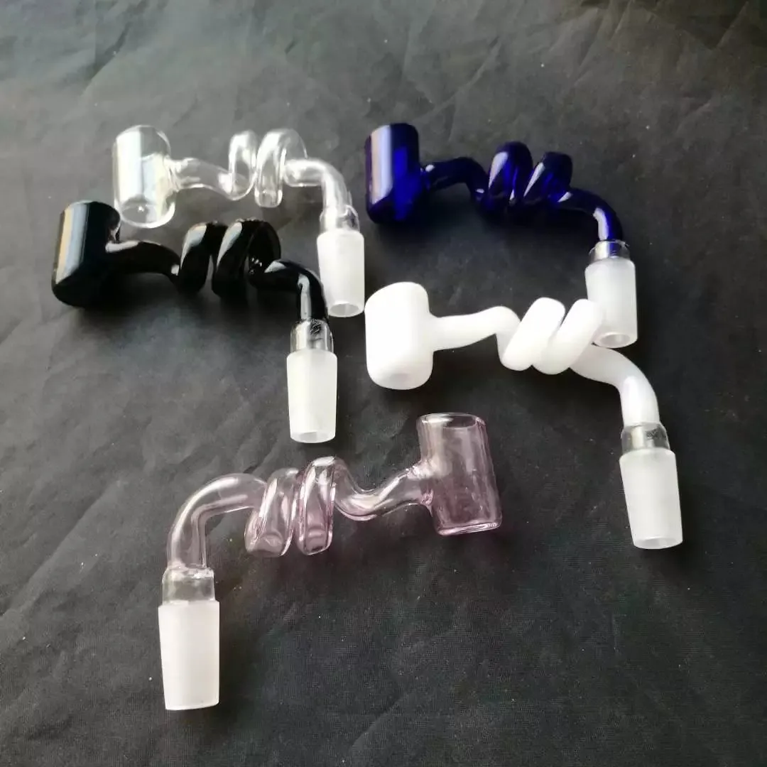 Farbiger Glas-Helix-Banger, 14 mm, 18 mm männlicher Spulen-Öl-Banger für Bohrinsel-Glasbong-Glasschale
