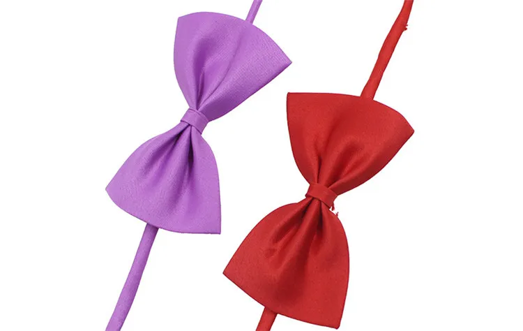 Pet tie Dog tie collar flower accessories decoration Supplies Pure color bowknot necktie IA626
