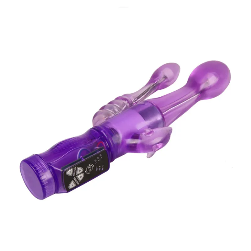 Baile clitorisanalvagina g spot triplo rotação de estimulação de coelho vibrador vibrador vibrador brinquedos para mulheres sexo produtos 1790110166685