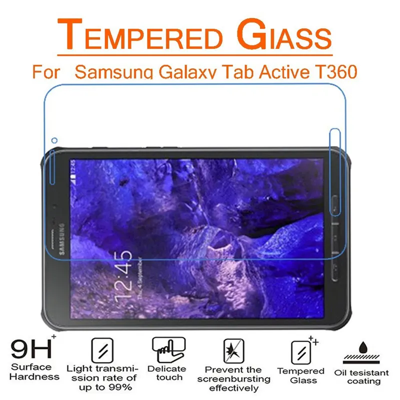 30 sztuk odporny na wybuch 9h 0.3mm Ochraniacz ekranu Szkło hartowane do Samsung Galaxy Tab S2 T710 T810 TAB ACTIVE T360 Brak pakietu