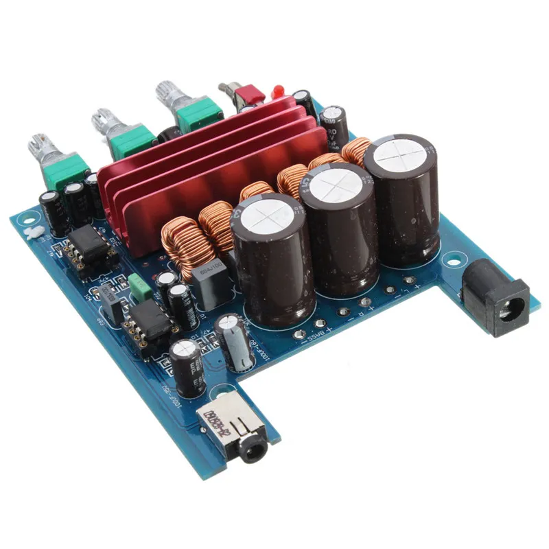 Livraison gratuite 12V 50Wx2 + 100W TPA3116D2 2.1 HIFI Digital Subwoofer Amplifier Verst Module Board