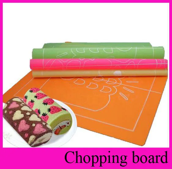 4 Design 30x30 cm dubbele side siliconen mal pad geschilderd roll cake DIY Dessert antislip oppervlak bakken mat cake tool