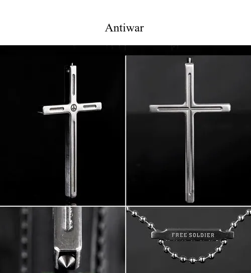 Titanium TC4 tactische kruis hanger ketting met wolfraam-einde voor emmercy hamer / persoonlijke verdediging
