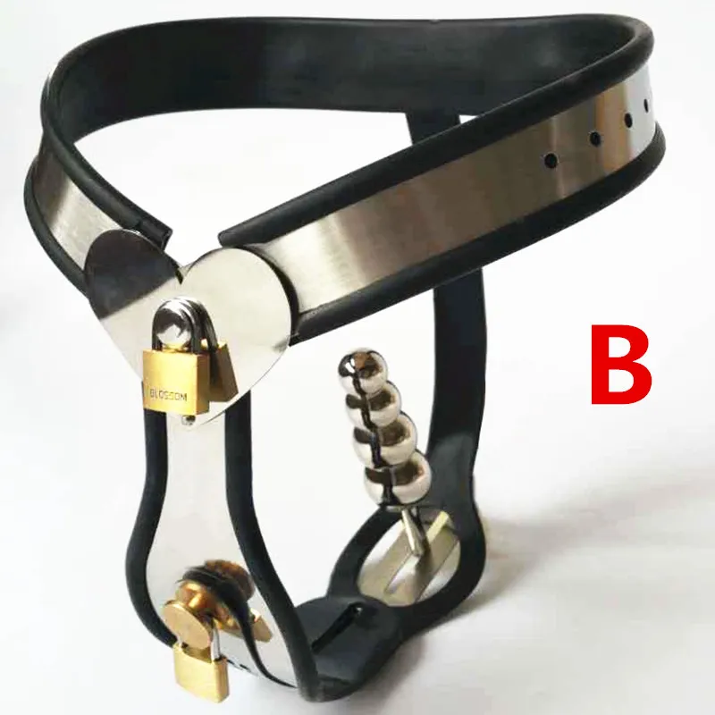 Female Chastity Belt with Anal Plug Super Soft Silcone Leather Chastity Devices Chastity Pants Sex Products for Adult Sex Games G7-5-30