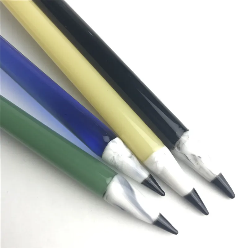 6 Zoll Glas Dabber Tools Stiftöl Wachs Dab-Werkzeug mit gelbem Jade-Grün-Schwarz-Blau-buntem Glasbleistift dabbers Werkzeuge für das Rauchen