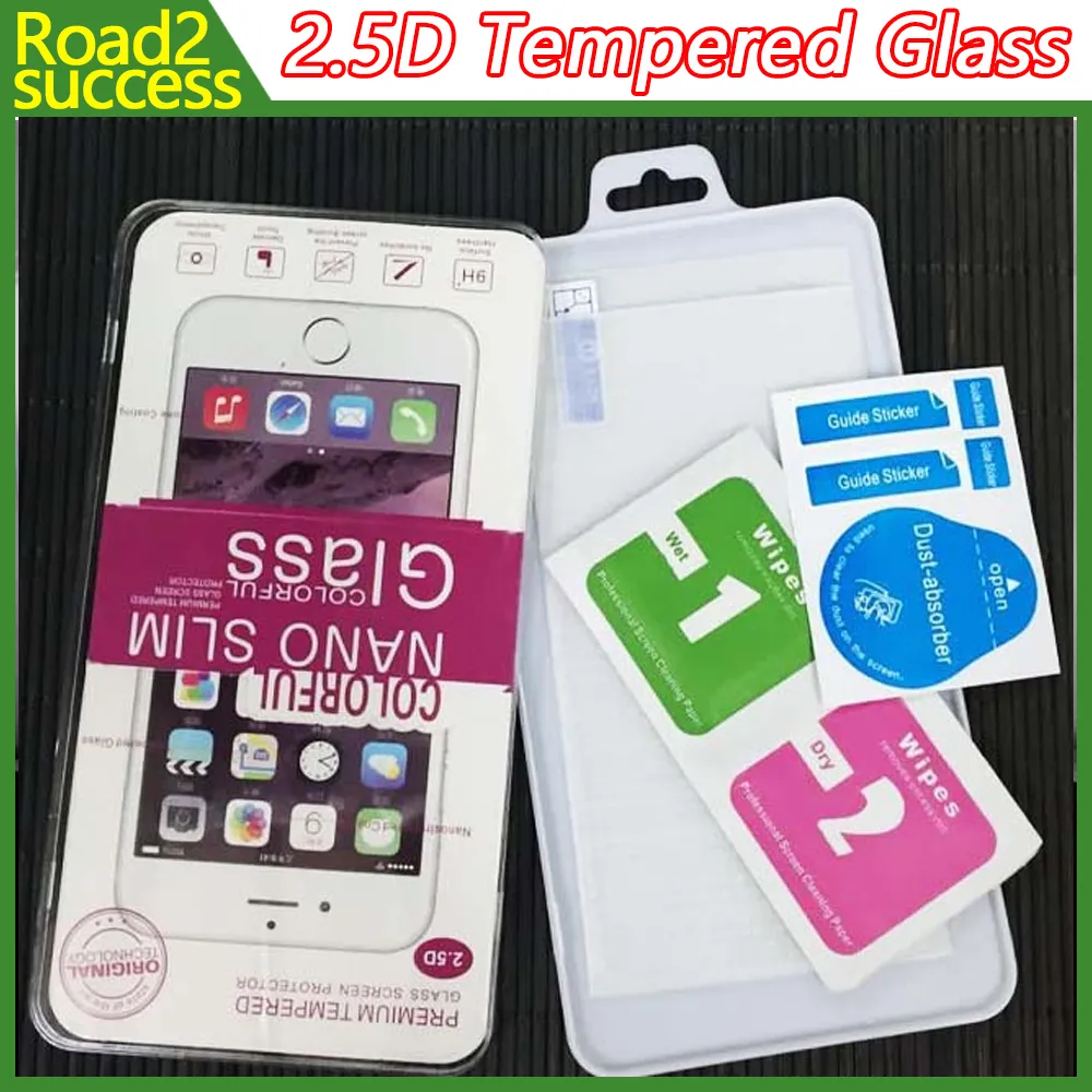 2.5d Hermed Glass Screen Protector för iPhone 7 SE S7 Edge S6 Edge Plus Glas Iphone 7 6 6 Plus 5 4 Samsung S4 S5 Not 7 2/3/4/5 NY LG K7