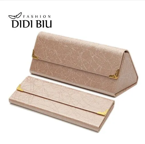 DIDI Magnetic Folding Sunglasses Case Wallet Shape Foldable Eyeglass Box Top Grace Triangle Velvet Glasses Case Accessories H1681626201