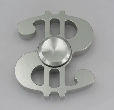 Hand Spinner spiral dollar Mall Rotationstid Lång Rolig aluminiumlegeringsleksak Metall EDC Fidget Spinner För Barn Vuxna Antistressleksaker