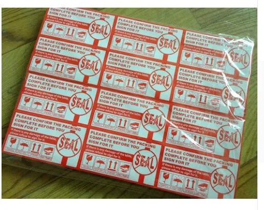 Hight Qualty Size 9x5cm Fragile Stickers Etikett för Care Handle Handle Etikett Förpackning Varning Klistermärken8077945
