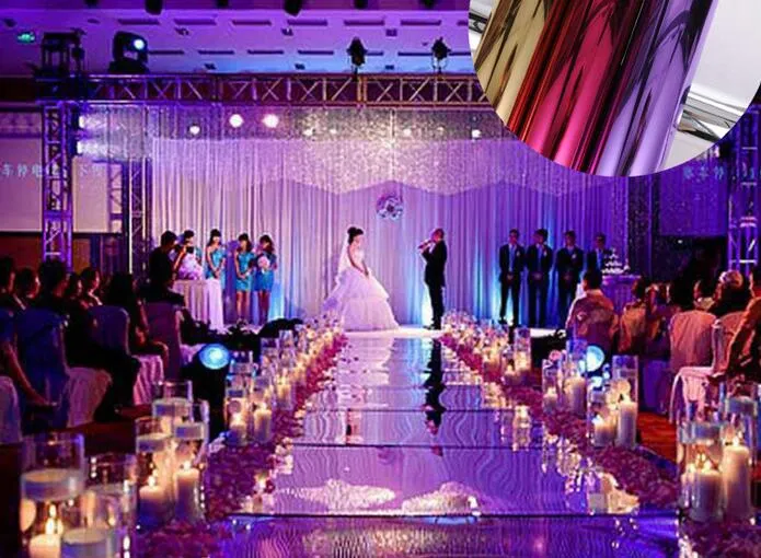 Dekoracja sceny ślubnej o szerokości lustra dywan srebrny dywan chory na romantyczne przyjęcie