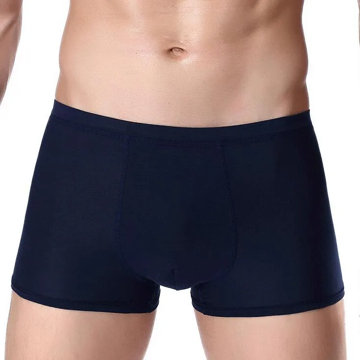 Bon A ++ Sous-vêtements pour hommes en modal couleur unie grande taille à la taille sous-vêtements modèles d'explosion pour hommes MU014 pour hommes Underpant