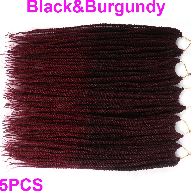 18 بوصة 30ROOTSPACK Strotchet الضفائر 13 ألوان امتدادات الشعر الكروشيه السنغالي الاصطناعية 4875958