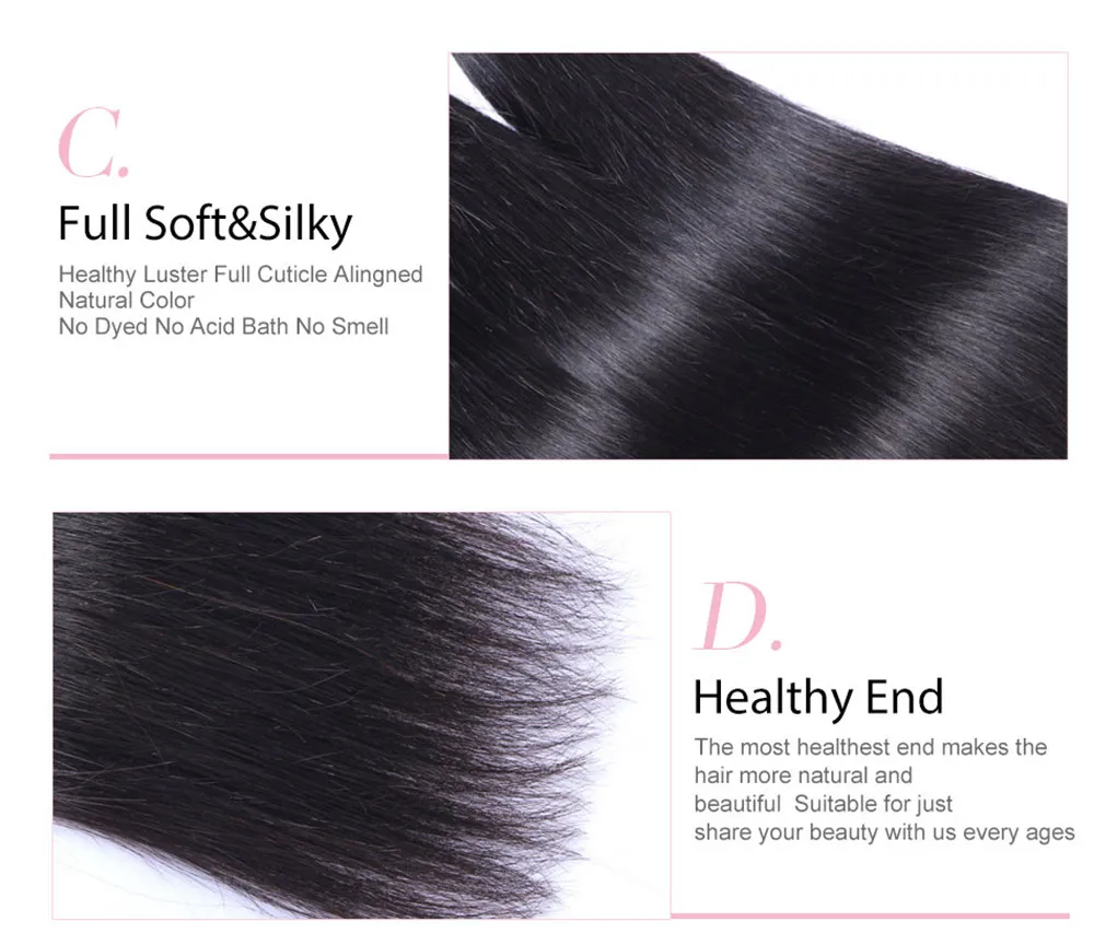 Brazylijski Malezyjski Indian Peruwiański Kambodżański Dziewiczy Włosy Wyplata 7a Grade Brazillian Human Hair Extensions Podwójny Wątek Naturalny Kolor