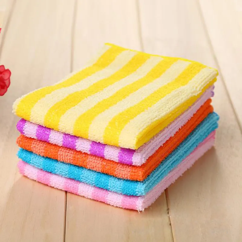 High Efficient Anti-grease Color Dish Cloth Fiber Washing Towel Magic Kitchen Cleaning Wiping Rags Wholesale