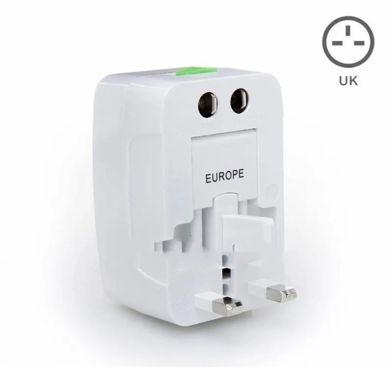 Universal International Travel World Wall Charger AC Power Adapter med AU US UK EU-kontakt Alla i en DC Power Socket Charger-adaptrar