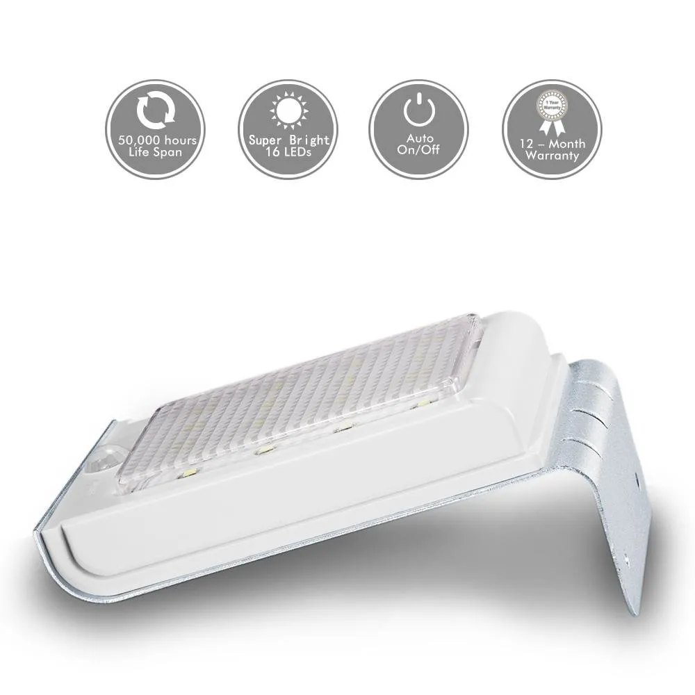 esterno parete solare lampade 16 Luce impermeabile della lampada del sensore di movimento Giardino Sicurezza di energia solare LED esterni