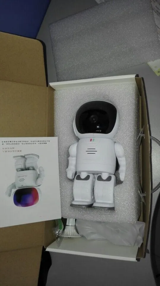 Robot WiFi Telecamera IP con orologio Onvif HD 720P wireless Telecamera di sorveglianza CCTV Baby Monitor Telecamera remota di sicurezza domestica