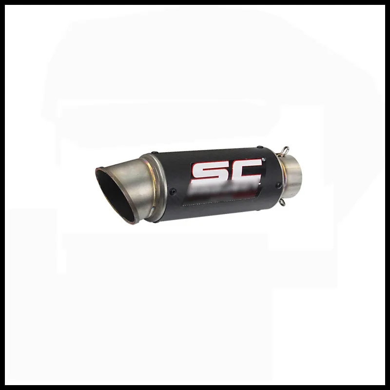 51 mm / 60,5 mm Silenziatore tubo di scarico universale moto con DB Killer rimovibile