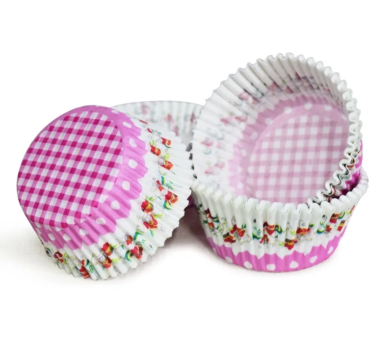 Mini Greaseproof paper holder Paper Cupcake Baking Cups Muffin Cake cups Baked chocolate cupcakes high-temperature baking cups 100 Pack