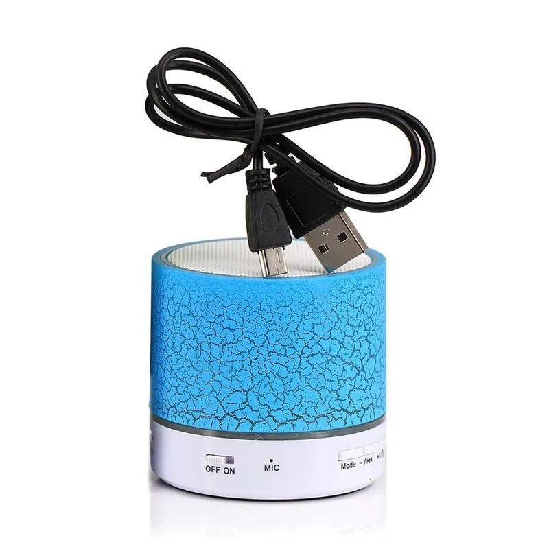 Sem fio Mini LED Bluetooth Speakers Luz Fantasia Colorido Elegante Portátil Stero Handsfree Super Bass Suporte TF USB Rádio FM Música Som Bo