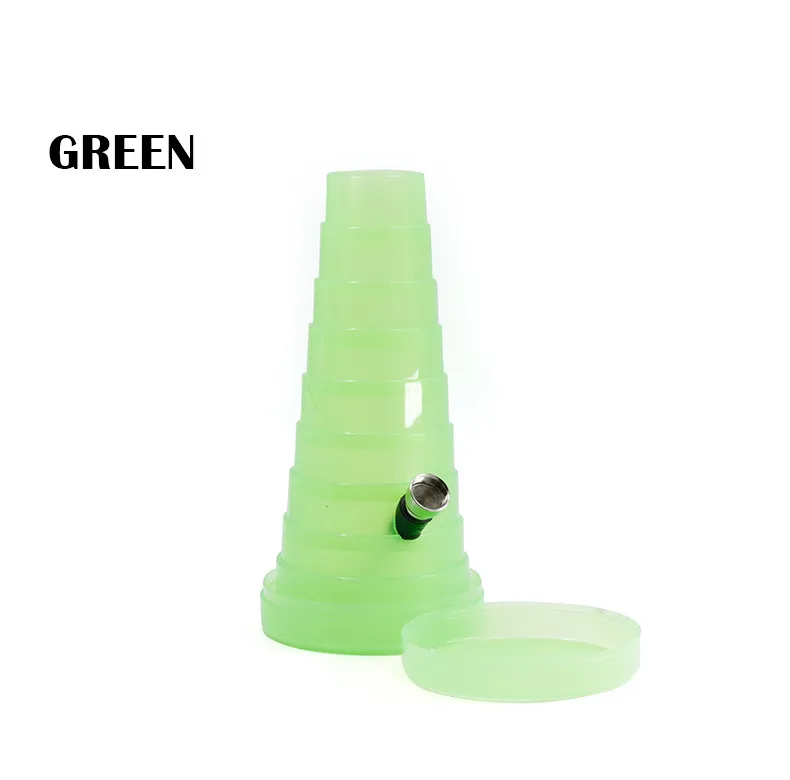 Plastikowe rury palenia Struchy Ręcznik Shiha Przenośny Travle Rura Kieszonkowe Palenie Palenie Kreatywne Zielone Rury