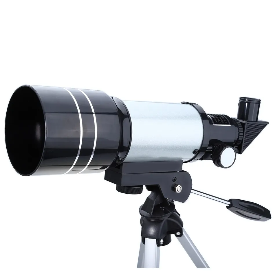 Freeshipping HD Astronomical Telescope FindersCope Protable Tripod Mocna przestrzeń naziemna Monokularowy teleskop Księżyc oglądanie