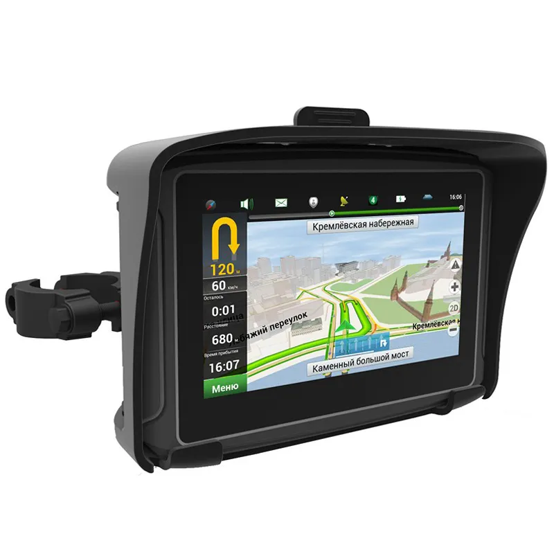 4.3 Inch Motorcycle GPS Navigation System Bluetooth IPX7 Waterproof Anti-earthquake Motor Navi With SDRAM 256MB 8GB Maps