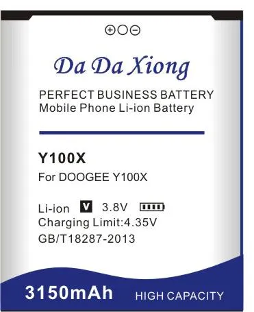 DADA XIONG 3150MAH Y100XのためのDogee Nova Y100Xのためのバッテリー