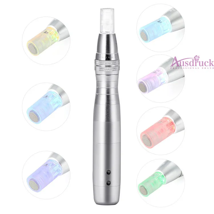 EU tax free 5 Speeds Electric Derma Dr Pen Stamp Auto Micro Needle Roller stamp Anti Aging Scar Acne Removal size needle