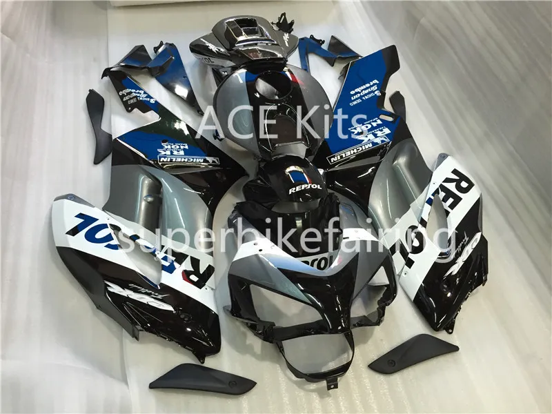 3 gift new For Honda CBR1000RR 2004 2005 1000RR 04 05 ABS Motorcycle Fairing Kit Bodywork Black silver gray AHA6