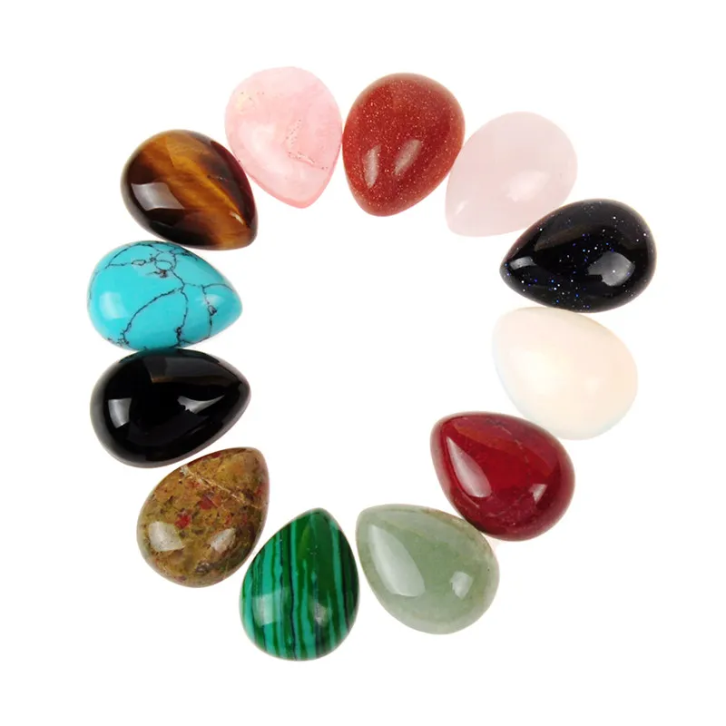 Gemengde Gem Natuurlijke losse edelsteen Veel groothandel woestijn Jasper feng Shui Braziliaanse tuimelde gepolijste kwarts geboortesteen kralen cabochon ring gezicht