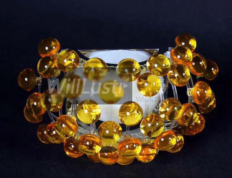 Modern Design Light Wall Sconce Lamp Acrylic Ball Lighting Caboche Bead LED R7S BULB CLEAR AMBER PEAD EL CAFE1811404