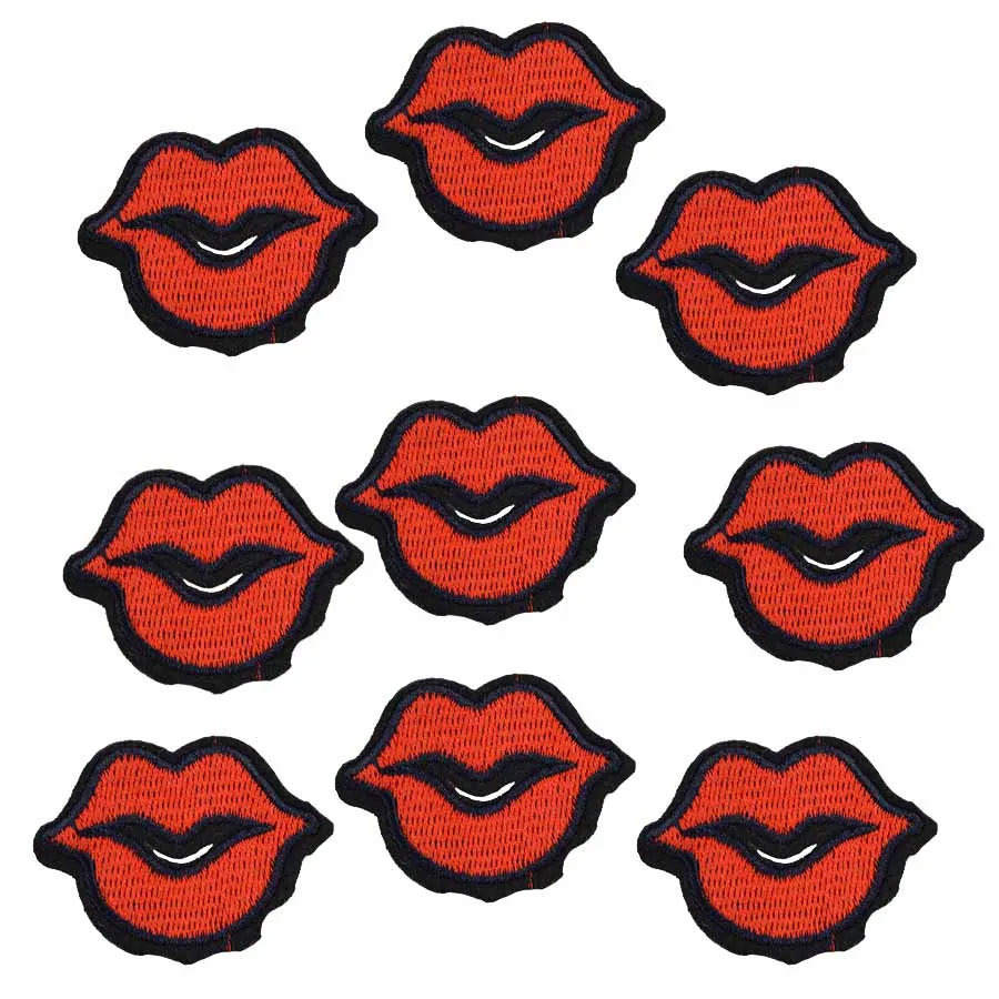 DIY Lips patches voor kleding ijzer geborduurde patch applique ijzer op patches naaien accessoires badge stickers voor kleding tassen