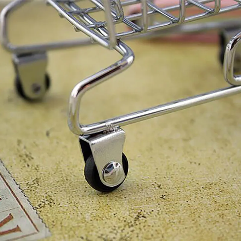 Mini Supermarket Handcart Shopping Utility Cart Mode Storage Basket Desk Toy New Collection Free DHL In Stock WX-C27