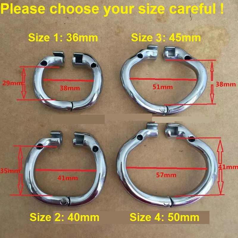 Latest Curve Snap Ring Design Male Small Stainless Steel Cock Cage Penis Ring Belt Device Adult BDSM Products Sex Toy S0565590348