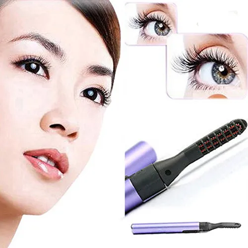 Wholesale- New Mini Pen Style Electric Heated Eyelash Eye Lashes Curler Long Lasting Makeup Kit 